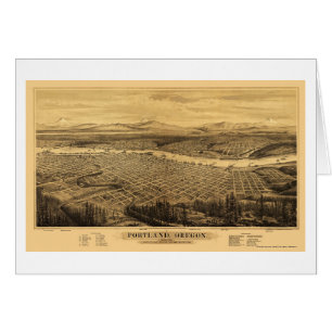 Portland ELLER panorama- karta - 1879 Hälsningskort