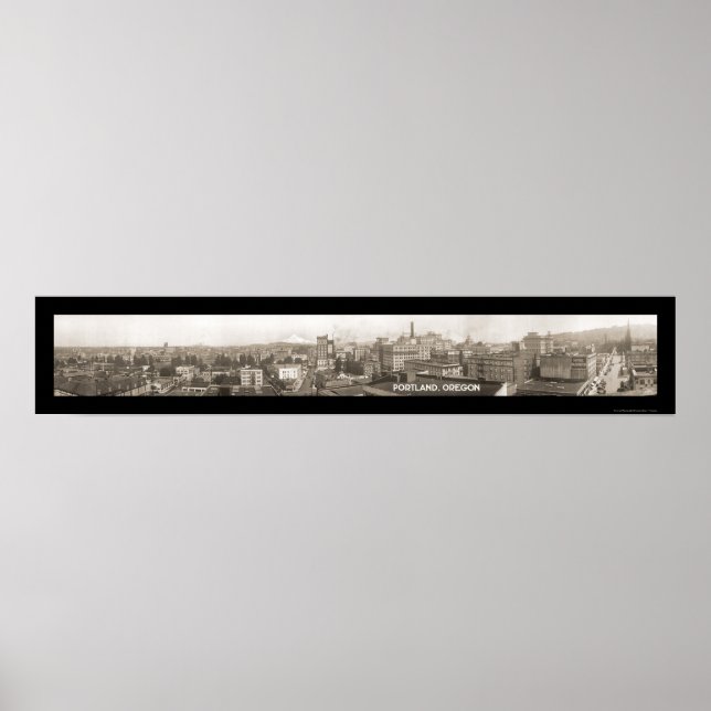 Portland ELLER Panorama Photo 1923 Poster (Framsidan)