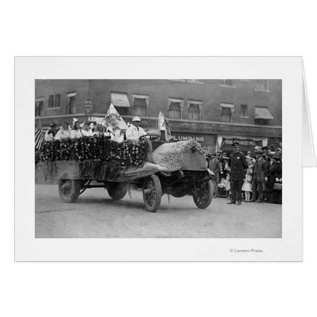 Portland, ELLER Ro-festival Parad Flyter Hälsningskort (Framsidan Horizontal)