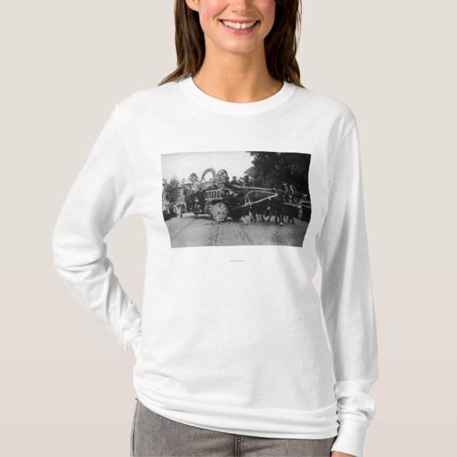 Portland ELLER rosa festivalparadhästar Tee Shirt (Framsida)