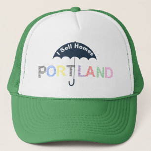 Portland Fastighets Hem Grön Basebollkeps Hatt Truckerkeps