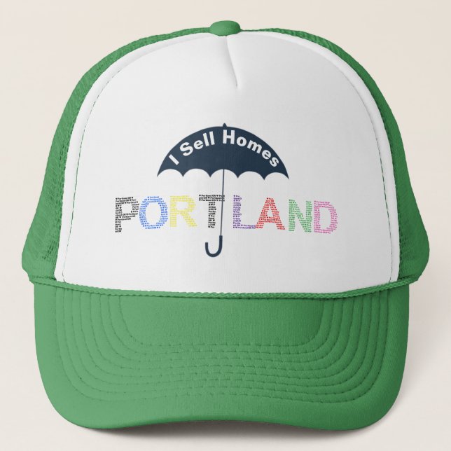 Portland Fastighets Hem Grön Basebollkeps Hatt Truckerkeps (Framsida)