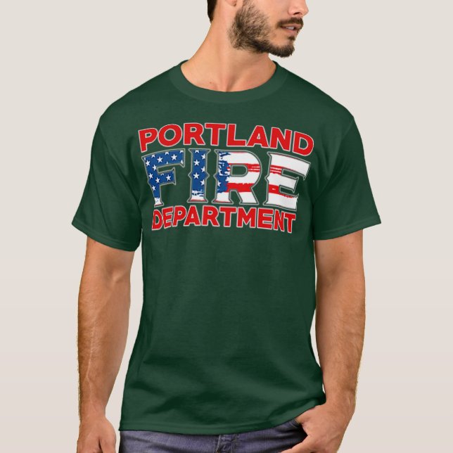 Portland Fire Rädding Department Oregon Duty T Shirt (Framsida)