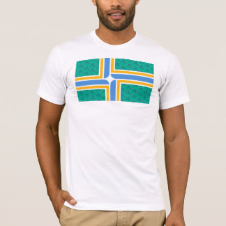 Portland för PDX-flygplatsmatta flagga T-shirt