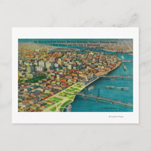 Portland från Luft som visar Bridges och Vykort