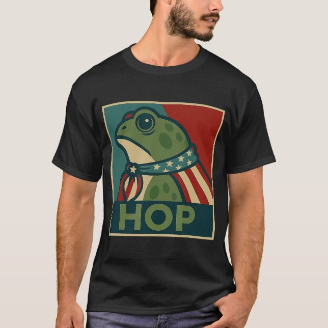 Portland Frog Hop T Shirt (Framsida)