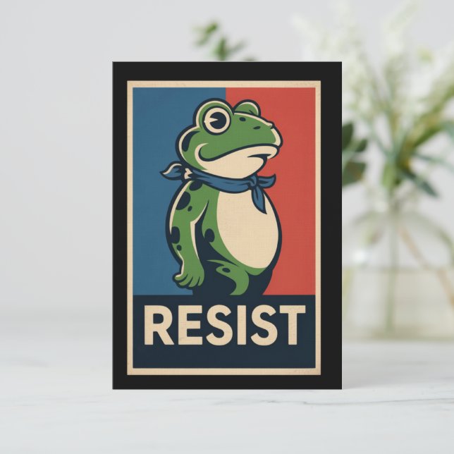 Portland Frog Protest Anti Ice Resistance I Stand  Inbjudningar (Stående Fram)