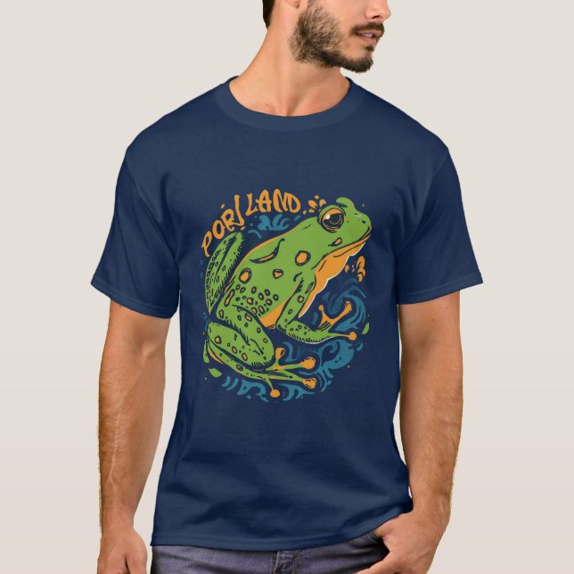 Portland Frog T Shirt (Framsida)