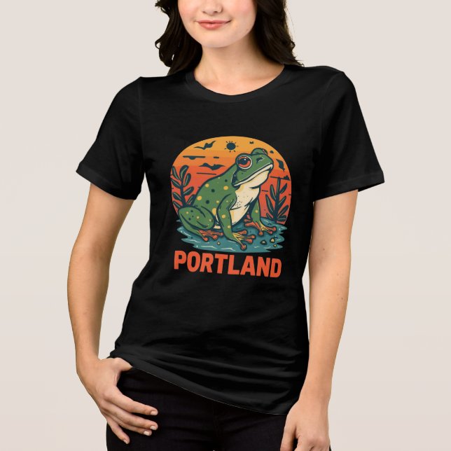 Portland Frog T Shirt (Framsida)