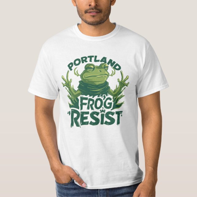 Portland Frog T Shirt (Framsida)