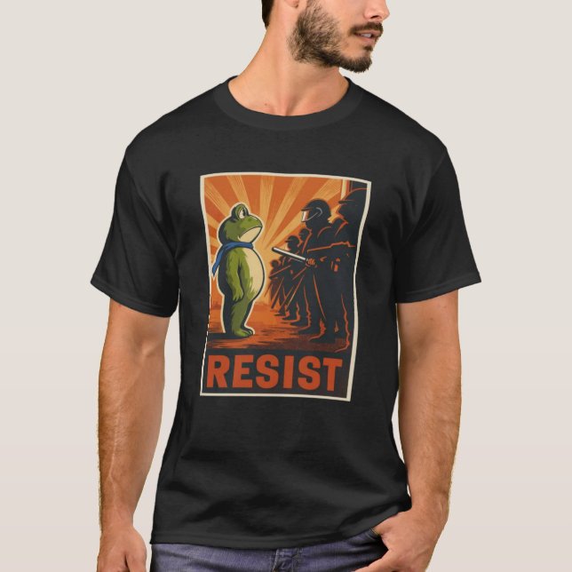 Portland Groda Protest Motstå  T Shirt (Framsida)