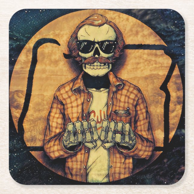 Portland Händer Tatts Underlägg Papper Kvadrat (Framsidan)