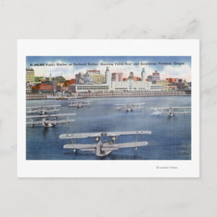 Portland Harbour View of the Public Market Vykort