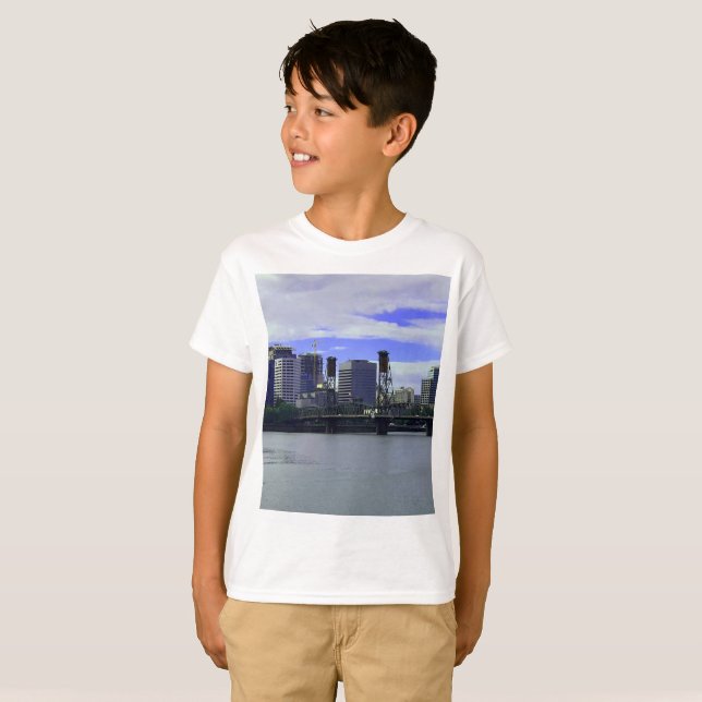 Portland Hawthorne Bridge #1 T-Shirt (Hel framsida)