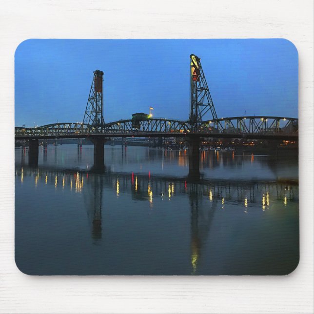 Portland Hawthorne Bridge #2 Mouse Pad Musmatta (Framsidan)