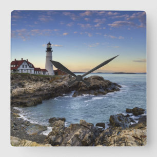 Portland Head fyr Fyrkantig Klocka