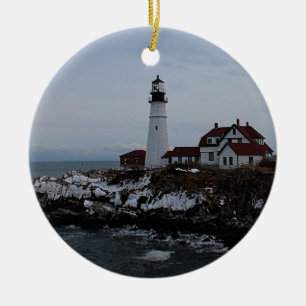 Portland Head fyr Julgransprydnad Keramik