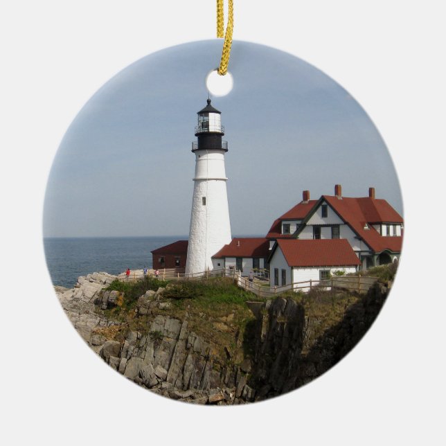 Portland Head fyr Julgransprydnad Keramik (Framsidan)