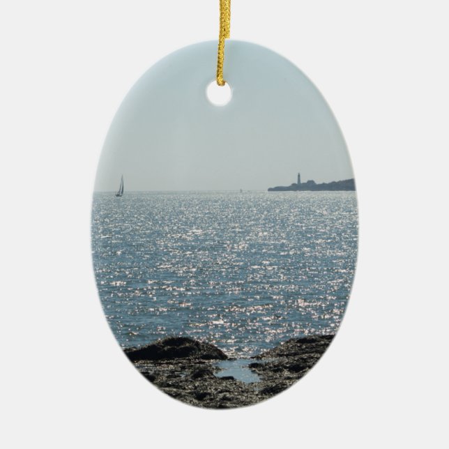 Portland Head fyr Julgransprydnad Keramik (Framsidan)