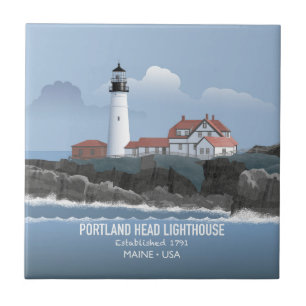 Portland Head fyr Kakelplatta