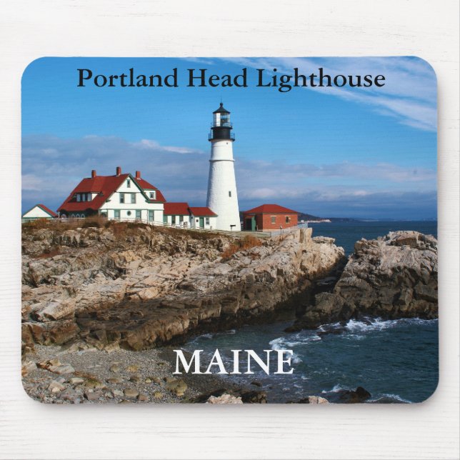 Portland Head fyr, Maine Mousepad Musmatta (Framsidan)