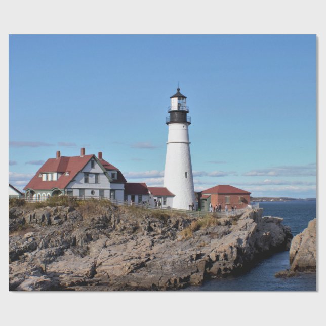 Portland Head fyr Maine Presentpapper (Platt)