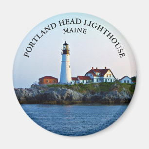 Portland Head fyr, Maine Round Magnet