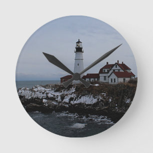 Portland Head fyr Rund Klocka