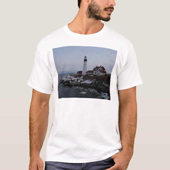 Portland Head fyr T Shirt (Framsida)