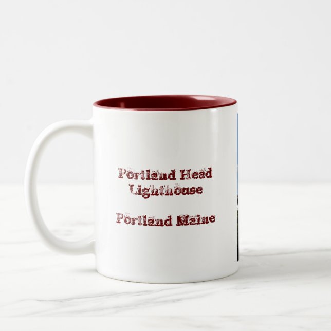 Portland Head fyr Två-Tonad Mugg (Vänster)