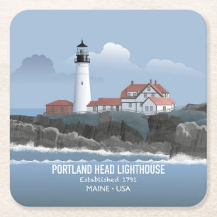 Portland Head fyr Underlägg Papper Kvadrat