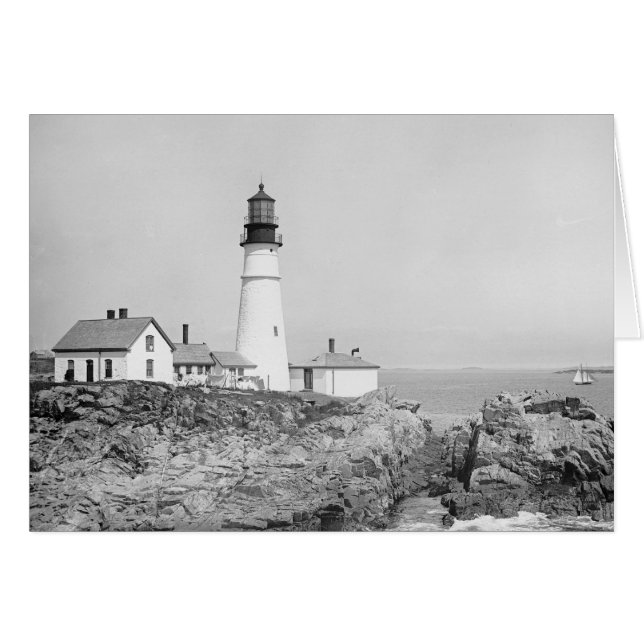 Portland Head Light, 1902 Hälsningskort (Framsidan Horizontal)