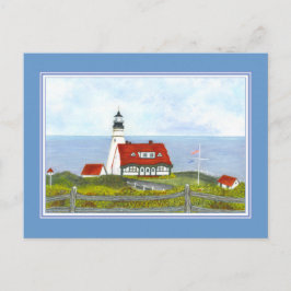 Portland Head Light "A View from Backe" Vykort