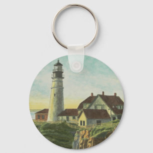 Portland Head Light akvarell Nyckelring