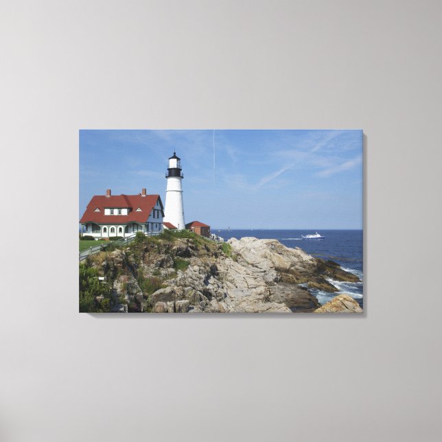 Portland Head Light, Cape Elizabeth, Maine Canvastryck (Framsida)