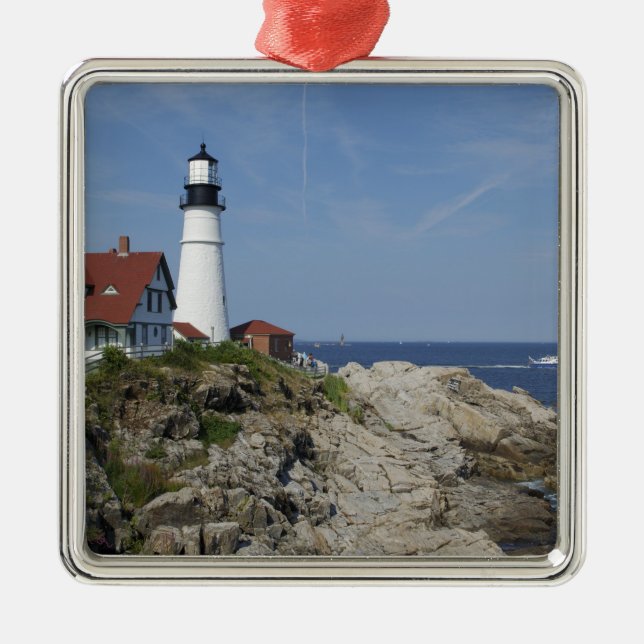 Portland Head Light, Cape Elizabeth, Maine Julgransprydnad Metall (Framsidan)