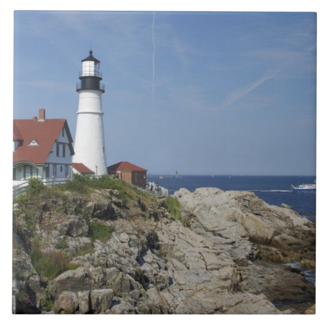 Portland Head Light, Cape Elizabeth, Maine Kakelplatta (Framsidan)