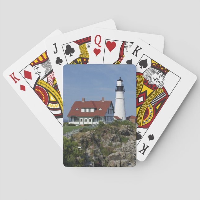 Portland Head Light, Cape Elizabeth, Maine Spel Kort (Baksidan)