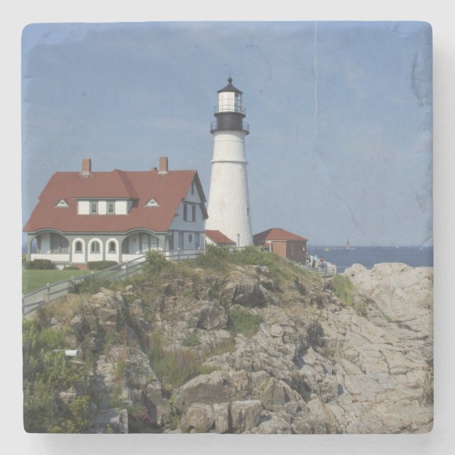 Portland Head Light, Cape Elizabeth, Maine Stenunderlägg (Framsidan)