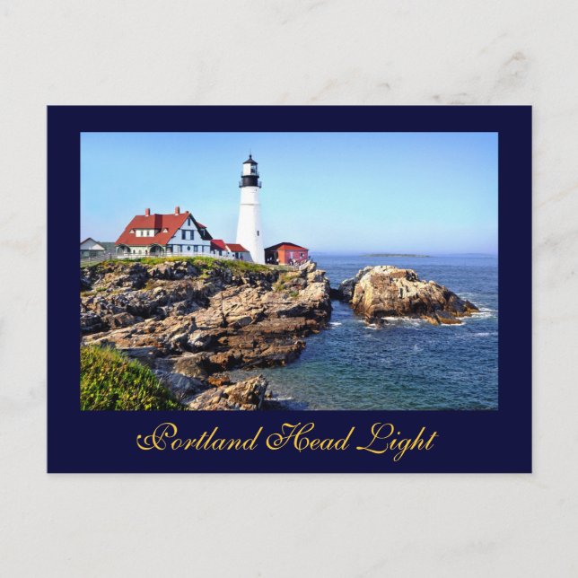 Portland Head Light, Cape Elizabeth, Maine, USA Vykort (Framsida)