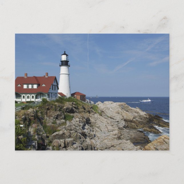 Portland Head Light, Cape Elizabeth, Maine Vykort (Framsida)