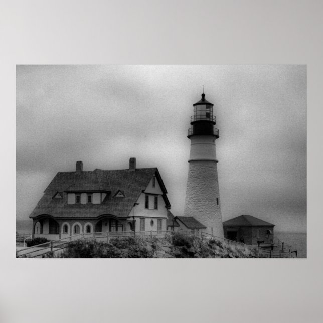 Portland Head Light, Cape Elizabeth ME Canvastryck Poster (Framsidan)