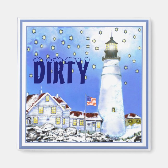 Portland Head Light Dishwasher Magnet Dirty #2 (Framsidan)