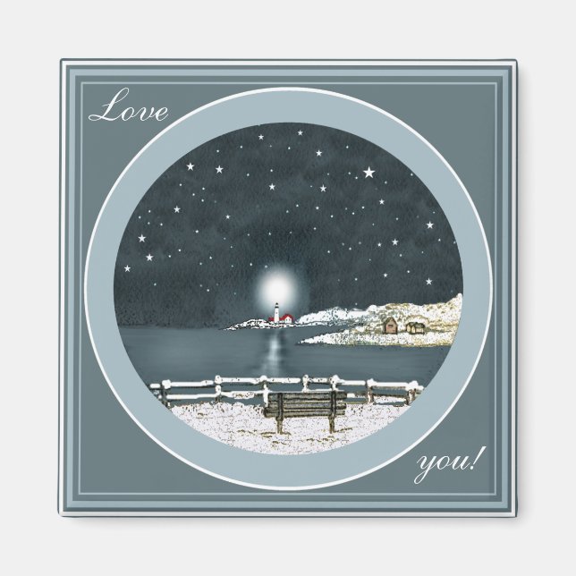 Portland Head Light från SMCC, Kärlek dig! Magnet (Framsidan)