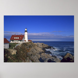 Portland Head Light Fyren Maine Poster
