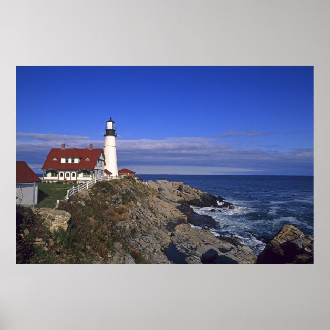Portland Head Light Fyren Maine Poster (Framsidan)