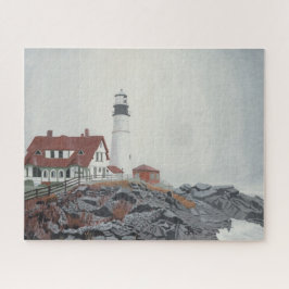 Portland Head Light i Fog 520pc Puzzle Pussel