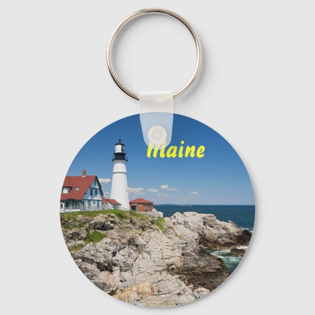Portland Head Light Keychain Nyckelring (Framsida)