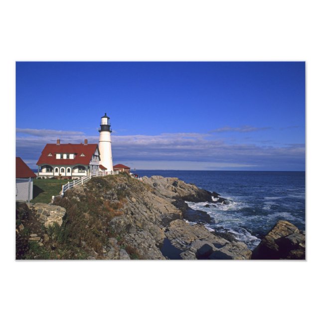 Portland Head Light Lighthouse Maine Fototryck (Framsidan)