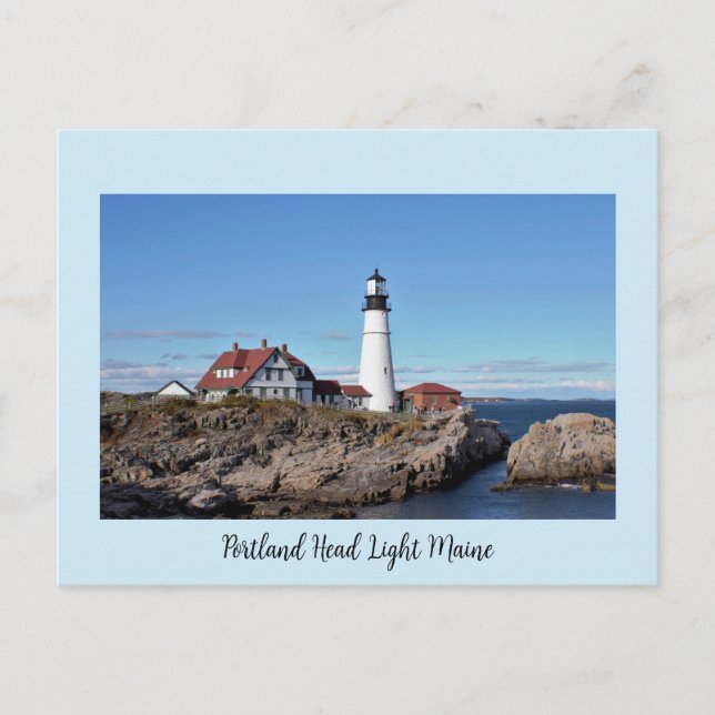 Portland Head Light Lighthouthouse-vykort Helg Vykort (Framsida)